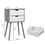 Set of 2 Bedside Table with Two Drawer Storage Design for Living Room Sofa - Gray W2181P147515