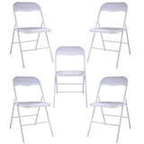 Folding and Stackable Chair Set, 5 Pack for Wedding, Picnic, Fishing and Camping, White W2181P147706