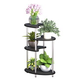 4Tier Metal Plant Stand Foldable Tall Plant Holder Iron Art Corner Plant Display Rack Indoor Outdoor Living Dinning Room-Black W2181P147792