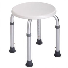 Shower Stool Bath Bench with Adjustable Heights and Non-Slip Rubber for Safety and Stability W2181P147907