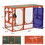 Wooden Cat House, Outdoor Cat Cage with Water-proof asphalt Planks and Cat Perches, Orange W2181P151887