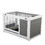 Luxury 2-Storey Pet House Box Wooden Cage Comfy Cabin for Small Animals, Grey White W2181P151912