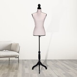 Female Mannequin Torso Dress Form Manikin Body Model with Tripod Wood Stand 51.2