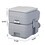 Portable Push-rod Toilet, 20L/5.3 Gallons Detachable Tank for Camping, Boating, Hiking and Traveling, Cold Gray W2181P152198