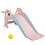 2 in 1 Slide, Toddler Freestanding Extra Long Slide with Basketball Hoop & Ball, Indoor Outdoor, Pink W2181P152199