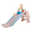 2 in 1 Slide, Toddler Freestanding Extra Long Slide with Basketball Hoop & Ball, Indoor Outdoor, Pink W2181P152199