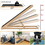 39" Long Wooden Pet Ramp, Folding Dog Cat Ramp with Height Adjustment From 15.8" to 23.6" and Non-Slip Mat for Bed Couch, Natural W2181P152250