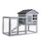 Indoor Outdoor Rabbit Hutch, Bunny Cage with Run, Pull Out Tray, Guinea Pig House for Small Animals, Gray W2181P152979