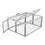 Folding Rabbit Hutch with Roosting Bar, Wood Collapsible Guinea Chick Run, Outdoor Bunny Cage, Portable, Gray W2181P152980