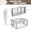 Folding Rabbit Hutch with Roosting Bar, Wood Collapsible Guinea Chick Run, Outdoor Bunny Cage, Portable, Gray W2181P152980