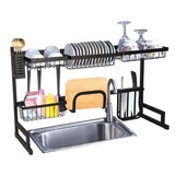 over The Sink Dish Drying Rack Stainless Steel Kitchen Supplies Storage Shelf Drainer Organizer, W2181P153967