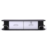 Wall Mounted Barber Station, Beauty Table with Locking Drawer, Beauty Spa Salon Styling Equipment, Black and White W2181P154270
