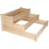 3 Tier Raised Garden Bed Kit Wooden Planter Box Heavy Duty Solid Fir Wood W2181P154373