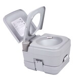 Lightweight Portable Toilet, 2.6 Gallon Flushable Camping Toilet, Sanitary Outdoor Travel Toilet for Tents Boats Semi Trucks RV Campers, Gray W2181P154818