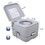 Lightweight Portable Toilet, 2.6 Gallon Flushable Camping Toilet, Sanitary Outdoor Travel Toilet for Tents Boats Semi Trucks RV Campers, Gray W2181P154818