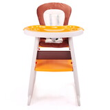 Multipurpose Adjustable Highchair for Baby Toddler Dinning Table with Feeding Tray and 5-Point Safety Buckle, Yellow P-W2181P147619