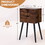 ightstand with 2 Drawers, Bedside Tables with Solid Wood Legs and Storage, End Table, Side Table, Bedside Furniture for Bedroom, Living Room, Rustic Brown W2181P156142