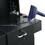 Classic Barber Station, Salon Station with Locking Drawer, Glass Door, Storage Cabinets, Dryer Holders, Wood Hair Styling Equipment, Black W2181P156759