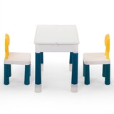Multi functional rectangular block table - gray yellow (with DIY blocks) W2181P156871