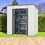 4 x 6 ft Outdoor Storage Shed, Patio Steel Metal Shed w/Lockable Sliding Doors, Vents, House for Backyard Garden Patio Lawn W2181P156873