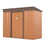 4.2 x 9.1 ft Outdoor Storage Shed, Metal Tool Shed with Lockable Doors Vents, Utility Garden Shed for Patio Lawn Backyard,Brown W2181P156875