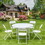 Plastic folding chairs - white pack of 5 W2181P160701