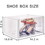 Storage Shoe Box; Foldable Clear Sneaker Display Box; Stackable Storage Bins Shoe Container Organizer; 6 Pack - White; X-Large W2181P164292