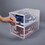 Set of 12 Stackable Clear Plastic Transparent Shoe Storage Box in Home W2181P164297