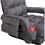 Lazy Sofa Bed Fold Floor Chair Soft Sleeper in Home Lounger Recliner 6-Position Adjustable with Armrests Pillow Dark Gray W2181P164307