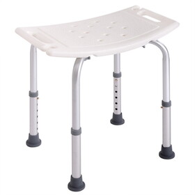Shower Stool Bath Bench with Adjustable Heights and Non-Slip Rubber for Safety and Stability-White W2181P165469