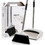 Broom and Dustpan Set for Home - Premium Long Handled Broom Dustpan Combo - Upright Standing Lobby Broom and Dust Pan Brush w/Handle - Great Edge, Lightweight and Robust W2181P171764
