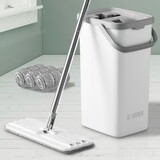Mop and Bucket with Wringer Set, Hands Free Flat Floor Mop and Bucket, 3 Washable Microfiber Pads Included, Wet and Dry Use, Home Floor Cleaning System for All Floor Types and Windows W2181P171767