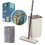 Micro Flat Mop & Bucket System, Hands-Free Wringing Floor Cleaning, 3 Washable & Reusable Microfiber Pads, Wet or Dry Usage on Wood, Marble, Tile, Laminate, Ceramic and Vinyl Floors W2181P171771
