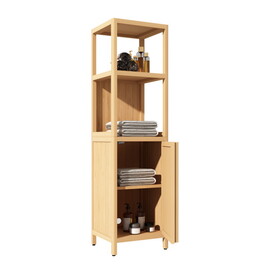 Large capacity multifunctional bamboo storage cabinet furniture for bathroom and living room W2181P189961