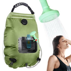 Solar Shower Bag,5 Gal/20L Solar Heating Camping Shower Bag,Removable Hose,On-Off Switchable Shower Head,Ducha Portatil,Traveling Shower,Portable Shower for Beach Swimming, Hiking W2181P192306