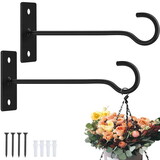 Plant Hooks 2Pack Hanging Plant Bracket 6inch Metal Plant Hanger Decorative Plant Hook for Bird Feeders, Planters, Lanterns, Wind Chimes, Outdoor W2181P192487