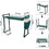 Garden Kneeler & Seat Folding Multi-Functional Steel Garden Stool with Tool Bag EVA Kneeling Pad W2181P193282
