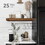 Bathroom Shelves Floating Shelves for Wall Shelf over Toilet Small Wall Mounted Farmhouse Decor 16 inch Set of 2, Rustic Brown W2181P194269