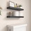 Black Floating Shelves Set of 2, Wall Mounted Small Shelves for Room W2181P194270