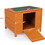 Small Wood Rabbit Hutch Bunny Cage, Raised Cat House with Ladder for Small Animals W2181P195379