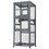 Wood Bird Cage with Universal Wheels-Gray W2181P200971