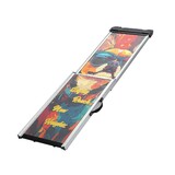Retractable Aluminum Dog Ramp, Portable Pet Steps for Cars Trucks SUVs, Telescoping Dog Ramp with Non-Slip Surfaces, Colorful Patterns W2181P363539