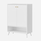 Shoe Storage Cabinet with Adjustable Plates White doors W2182135264