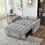 4 in1 Loveseat Sofa Bed with Armrests & Storage Pockets, Multi-Function Tufted Pull-out Sofa Bed with Adjustable Backrest and Pillows, Convertible Loveseat Sofa Couch, Gray W2186P166130