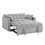 4 in1 Loveseat Sofa Bed with Armrests & Storage Pockets, Multi-Function Tufted Pull-out Sofa Bed with Adjustable Backrest and Pillows, Convertible Loveseat Sofa Couch, Gray W2186P166130