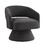 Modern Swivel Barrel Chair, Upholstered Velvet Round Accent Chairs,360 Degree Comfy Swivel Chair with Open Backrest, Single Chair Armchair for Living Room Bedroom, Homerest, Dark Gray W2186P178773