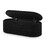 Modern Oval Storage Ottoman Bench, Upholstered Boucle Teddy Fabric End of Bed Bench with Storage, End of Bed Stool with Safety Hinge for Bedroom, Living Room, Entryway, Black W2186P193117