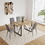 Dining Chairs Set of 4,Modern Kitchen Dining Room Chairs,Upholstered Dining Accent Chairs in linen Cushion Seat and Sturdy Black Metal Legs(Grey) W2189131672