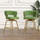 W2189132048 Green+Linen+Metal+Kitchen+Dining Chairs