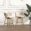 W2189132049 White+Linen+Metal+Kitchen+Dining Chairs